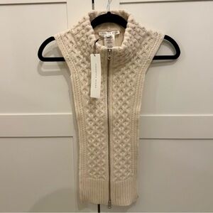 NWT Veronica Beard Cream Wool Sweater Dickey Insert